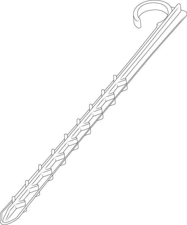 Peg for Pipe - Black - 16 mm