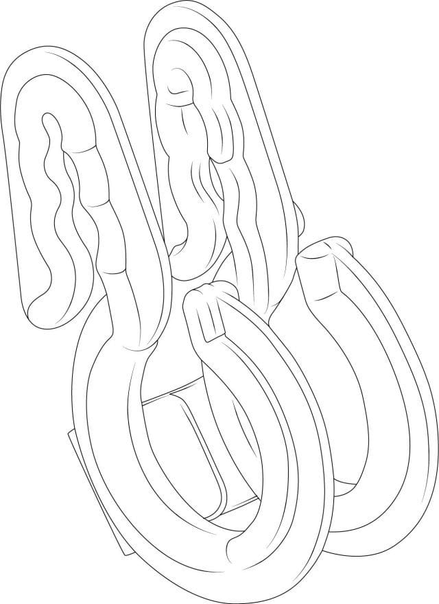 Fixed Drop Holder with Hook 16 mm